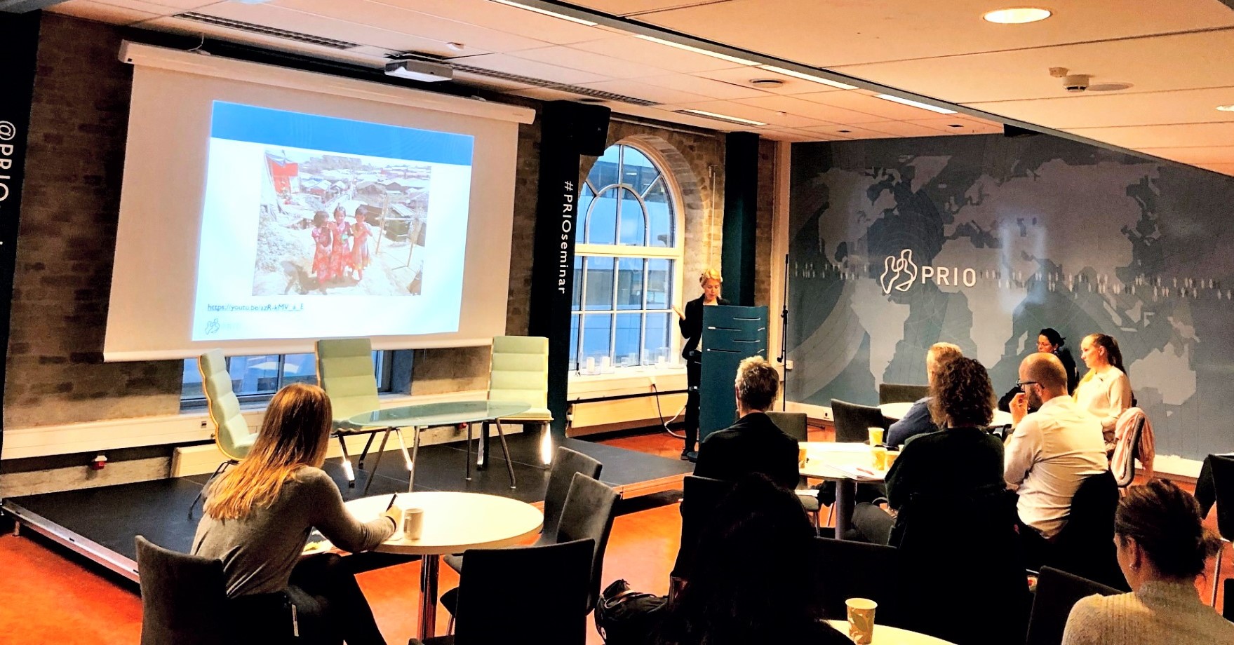 Camilla Helgø Fossberg at the EducAid seminar. Fredrik Methi / PRIO